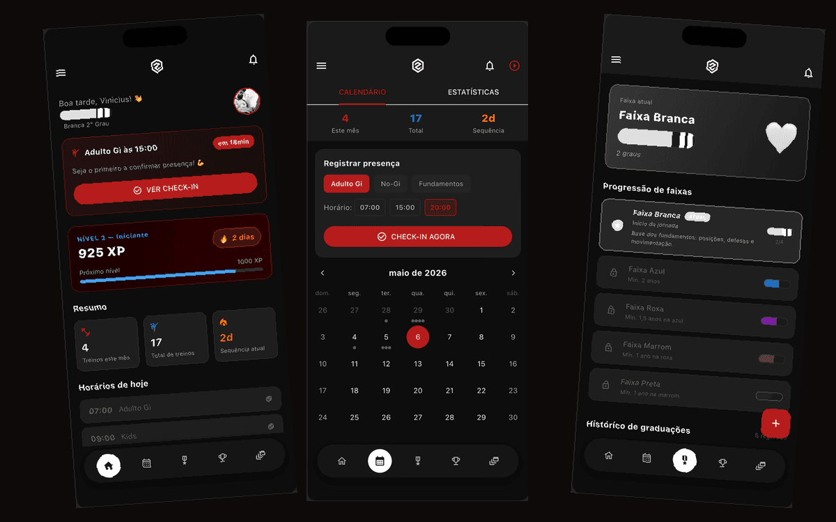 Captura de tela do site Zion BJJ App